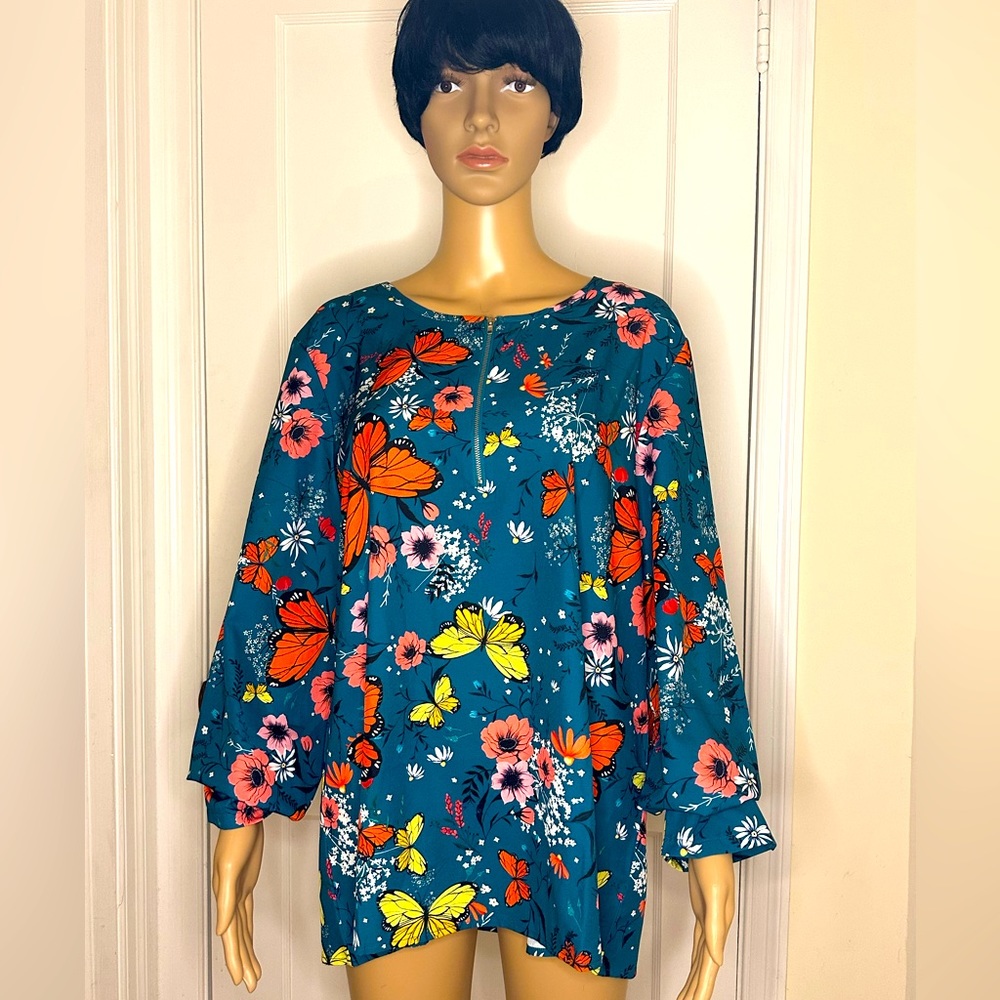 NWOT | SHEIN Floral Blouse - Size XXL ( 14 )
